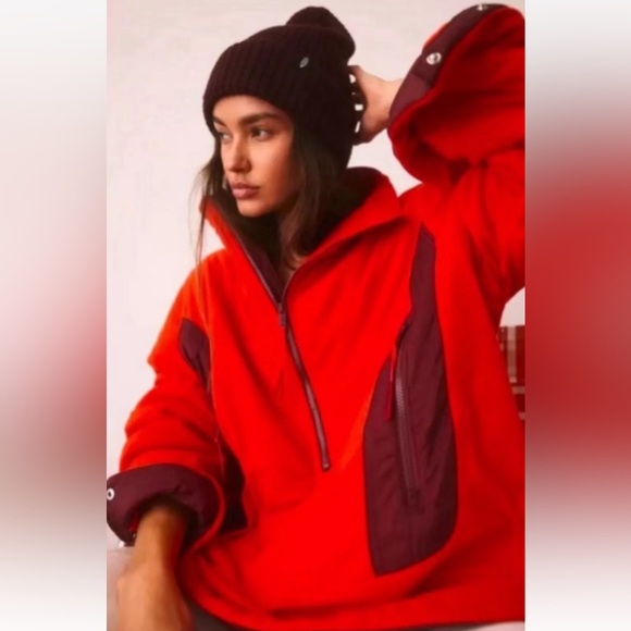 Free People Movement Climber Jacket Small Red - Picture 3 of 12